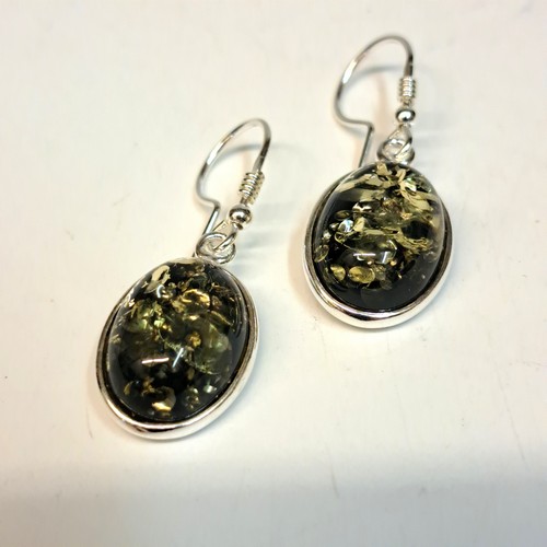  HWG-2427 Earrings, Oval Green $50 at Hunter Wolff Gallery